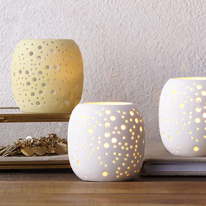 Constellation Pierced Porcelain Lanterns